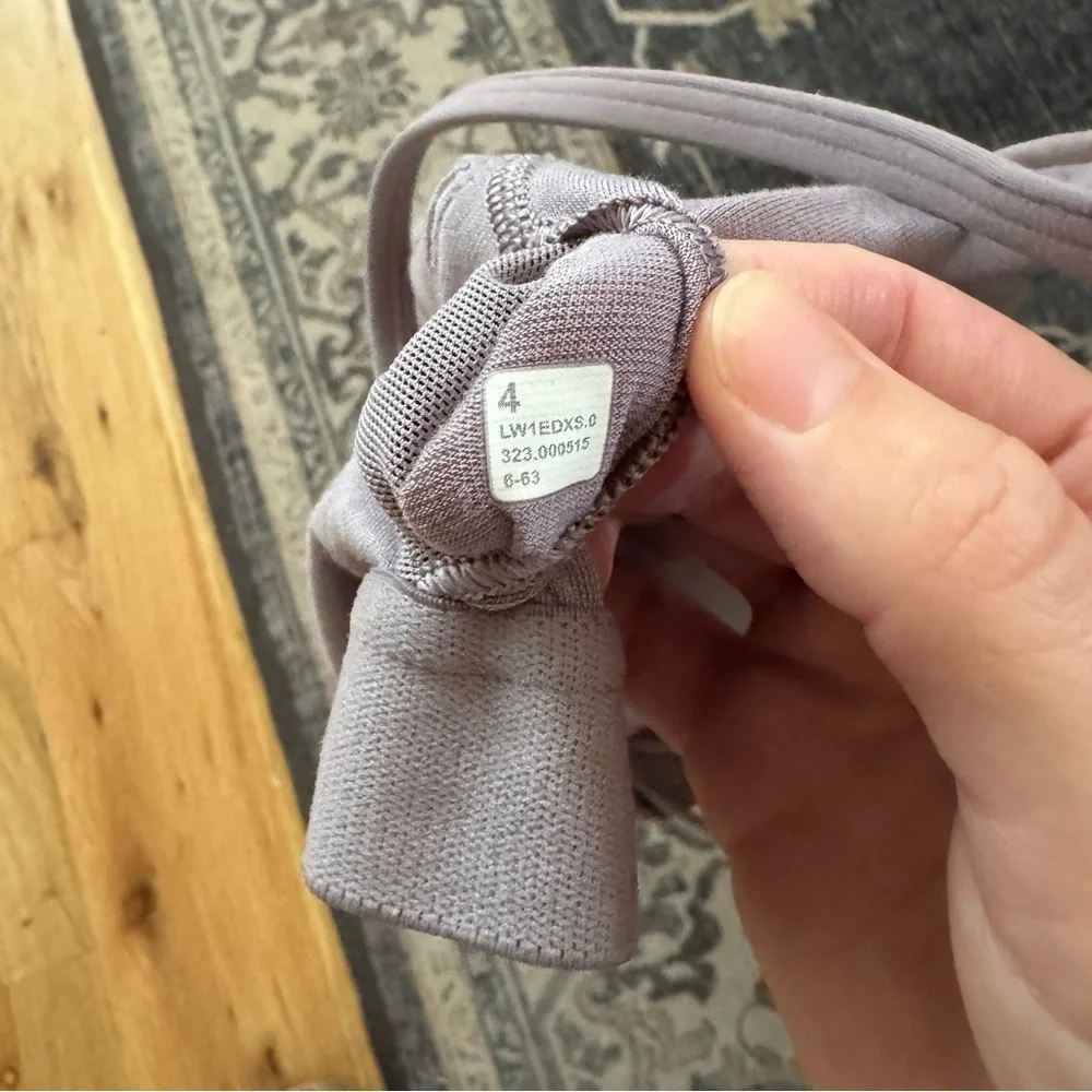 Lululemon Wunder Train Strappy Longline Tank Top Bra 4 Lilac Purple